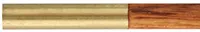 Ramrod for Kentucky Pistol by Davide Pedersoli & Co.
5/16"  stained hickory, 9-13/16" long.
Brass tips threaded 10-32 thread at front and rear.  
Made in the U.S.A. 